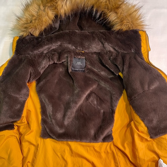 Zara Brown Faux Fur Outerwear - Picture 6 of 12